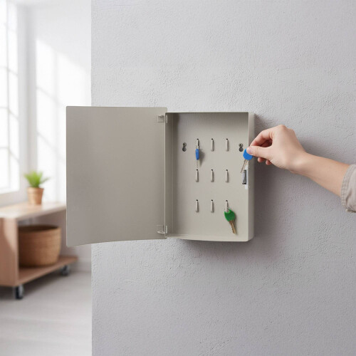 Key Cabinet, Magnetic Closure, Holds 9 Keys 2