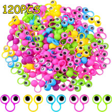 120 Pcs Googly Eye Finger Puppets, Plastic, 5 Colours