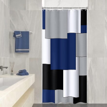 Marinblå duschdraperi 91x183 cm, polyester, vattentät