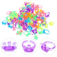 Plastic ringen met cartoonfiguren voor kinderen – 100 stuks