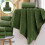 Ensemble de serviettes de bain ultra douces et absorbantes, 8 pièces, vert armée 2