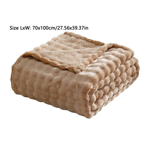 Soft Fleece Throw Blanket Brown – All-Season, Machine 1