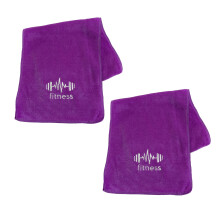 2-delige sneldrogende handdoek voor-Paars