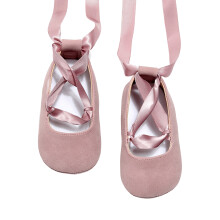 Quality Infant Crib Shoes With Ankle-Pink Outside length 13cm