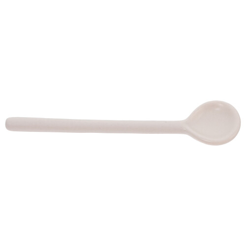 White Ceramic Coffee Spoon Elegant Smooth Surface Stirring Spoon