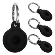 4 Pcs Pet Tracer Protective Case Cover Tags Accessory Black