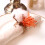 Artificial Flower Napkin Ring Orange Cotton Hemp 4
