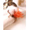 Artificial Flower Napkin Ring Orange Cotton Hemp 5