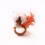 Artificial Flower Napkin Ring Orange Cotton Hemp 6