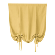 Beige Roman Curtain with Tie-Up Design 30 x 46 Inches