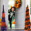 5ft Plastic Halloween Christmas Tree with Bat & Pumpkin 5