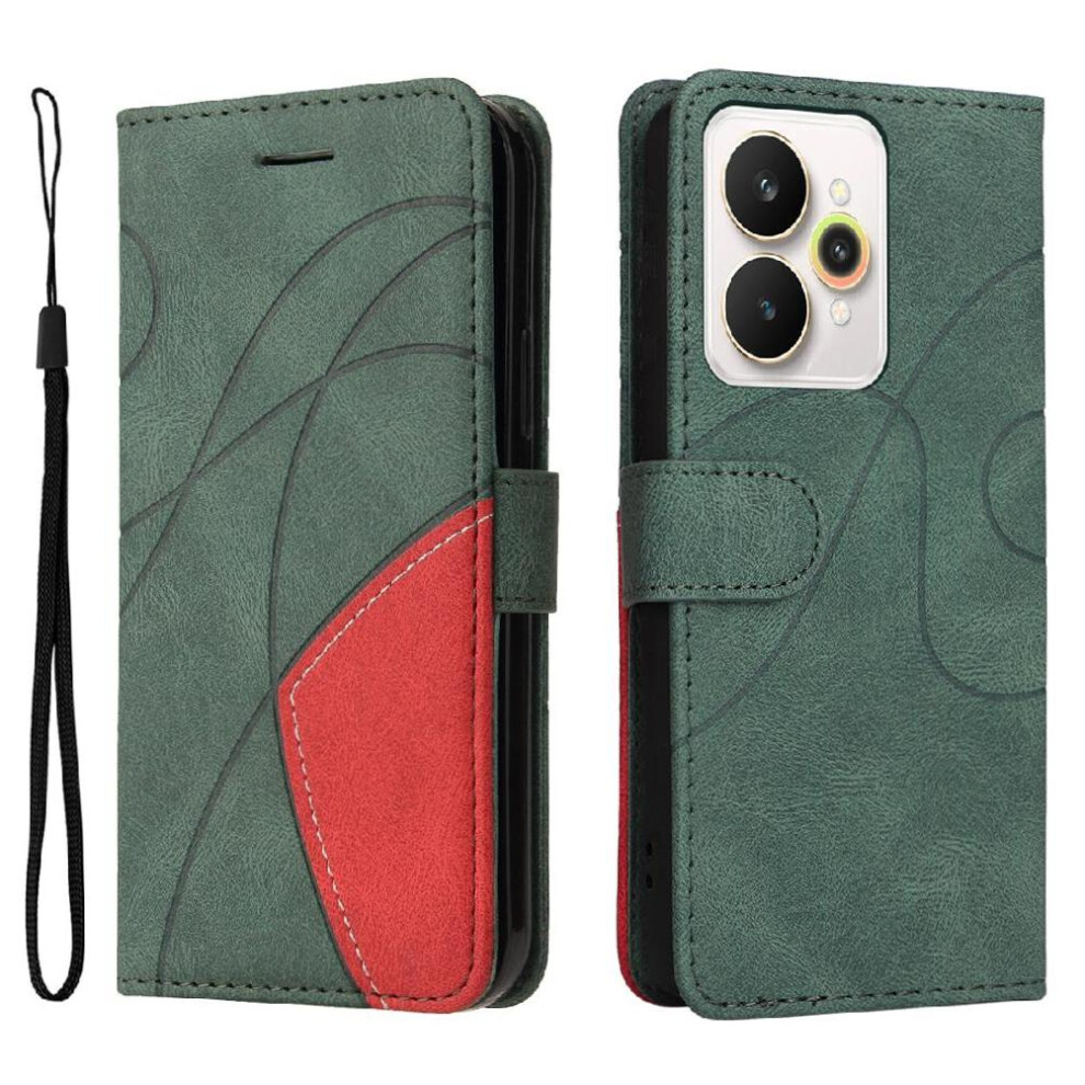 Flip Case For Realme 15 5G With Card Slot Stand Flip Folio Book Leather Wallet Kickstand Protective Stitching Color 764563810895