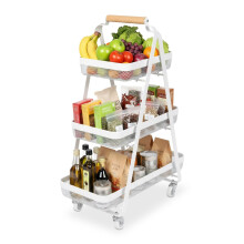 3-Tier Rolling Storage Cart - Living Room, Bathroom, Office