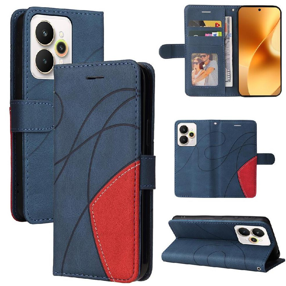 () Flip Case For Realme 15 5G With Card Slot Stand Flip Folio Book Leather Wallet Kickstand Protective Stitching Color 764563810871