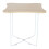 Scandinavian Side Table, Light Wood & White Metal 1