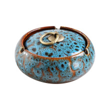 Posacenere antivento in ceramica con coperchio (1 pezzo)