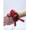 Silkehåndledsblomst med pæon og bånd 1012 cm 5