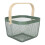 Metal Storage Basket with Wooden Handle 1