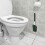 Escova de vaso sanitário com cabeça em formato de C e cabo curvo de 43 cm 8