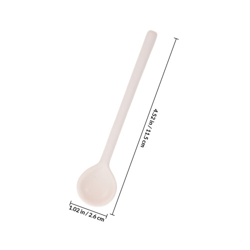 White Ceramic Coffee Spoon Elegant Smooth Surface Stirring Spoon 1