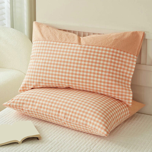 Set van 2 geruite katoenen kussenslopen – 48x74cm (envelopmodel) 1