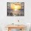 Beach Window Canvas Art – Tropical Sunrise Seascape 2