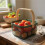 Metal Storage Basket with Wooden Handle 2