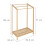 Bamboo Towel Rack with 3 Bars and Shelf 4