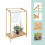 Bamboo Towel Rack with 3 Bars and Shelf 6