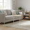 Scandinavian Side Table, Light Wood & White Metal 2