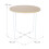 Scandinavian Side Table, Light Wood & White Metal 4