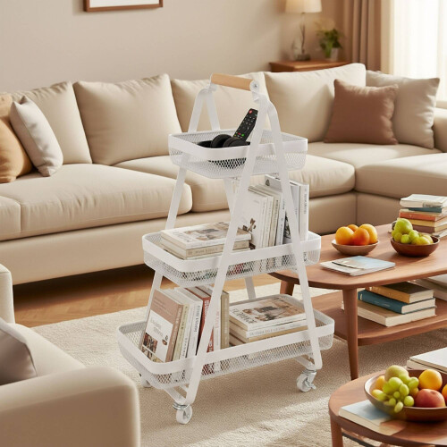 3-stöckiger Rollwagen - Wohnzimmer, Badezimmer, Büro 2