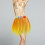 Orange Tissu Pour Costume Danse Enfant 9
