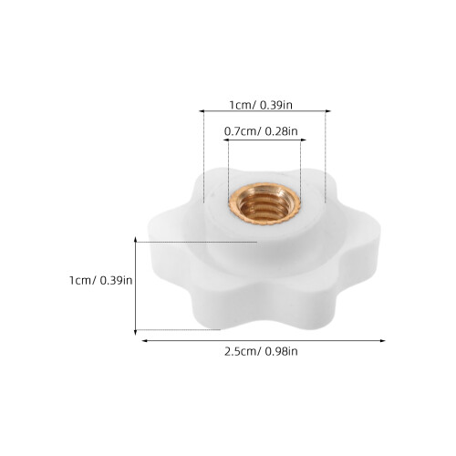 20Pcs Universal Rollator Walker Replacement Knobs Plastic White 1