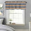 Orange Black White Stripe Valance 54x18in Polyester Rod 3