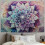 Mandala Tapestry Wall Hanging - Purple Grey Boho Design, 2