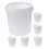 Witte plastic opbergemmer met deksel (12 cm) 4