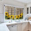 Sunflower Kitchen Curtain Set – Polyester Valance & 5