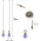 Crystal Ceiling Fan Pull Chain Extender 38 cm (2 pcs) 2