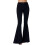 Calça jeans feminina flare com apliques de estrelas 2