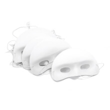 Major Brushes 7078-10 Flocked Plastic Half Facemasks Pack 10