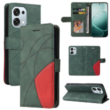 () Flip Case For OPPO A6 Pro Kickstand Protective Stitching Color Leather Wallet Flip Folio Book With Card Slot Stand