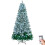 7.5ft pre-lit flocked Christmas tree with remote 300 lights 1