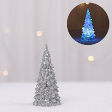 Christmas Tree Decoration LED Acrylic Silver 1 Piece