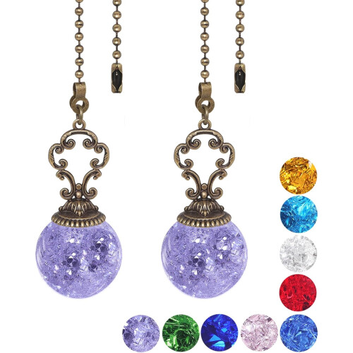 Ceiling Fan Pull Chain Light Fixture 2 pcs 38 cm