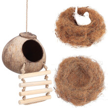 1Set Large Coconut Hide Bird Nest Soft Comfortable Parakeet House