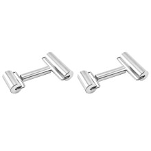 2Pcs Kitchen Rolling Sticks Stainless Steel Non-Stick Dough Roller Pin