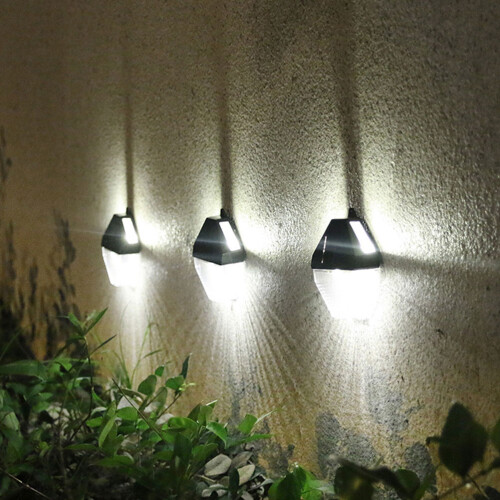 Masteelf Outdoor Lamp Solar Wall Light Pc Material Wall Light 11x10cm 2