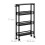4-Level Kitchen Trolley, Metal & MDF, Mobile Storage 4