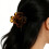Magnetic Hair Grip Clip Four-leaf Grass Avoid-leopard brown 3